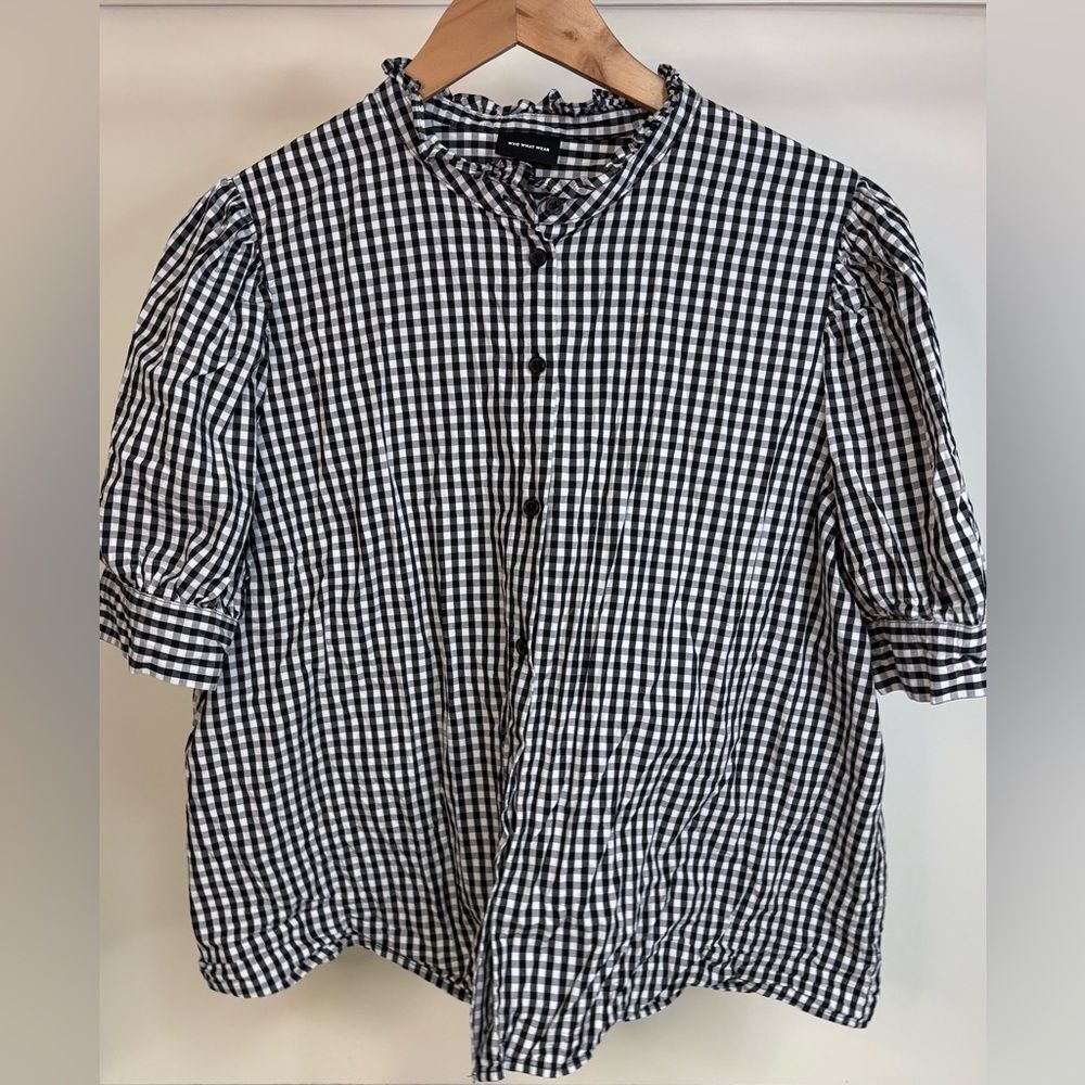 Black and White Gingham Shirt XXL